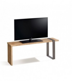 Conjunto madera: Mesa Centro U + Mueble Morfeo + Mesa X + Estantería 80 + Recibidor Metal