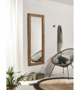 DILBAR- Espejo de pared madera maciza cuerpo entero para dormitorio, recibidor, salón.