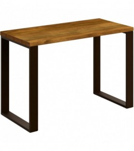Mesa escritorio de madera maciza natural y patas de...