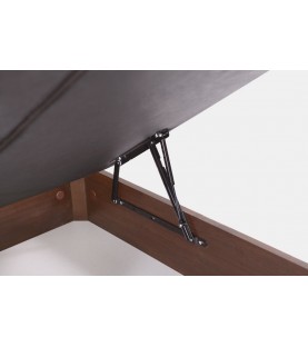 Canapé de Madera Apolo | Tapa 3D Acolchado | Estructura Metálica 30x30 mm | Patas Macizas de Haya | Gran Capacidad